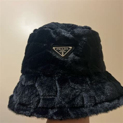 prada fluffy hat